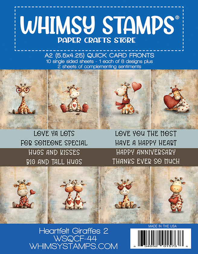 *NEW Quick Card Fronts - Heartfelt Giraffes 2