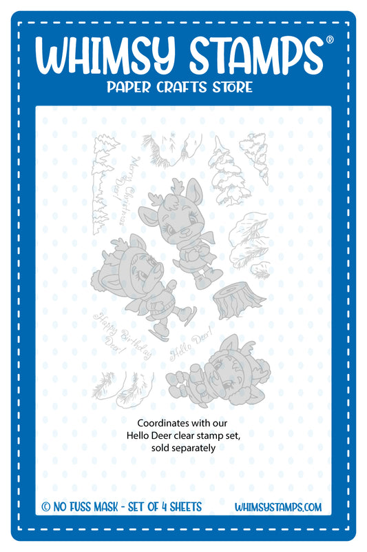 *NEW Hello Deer NoFuss Masks - Whimsy Stamps