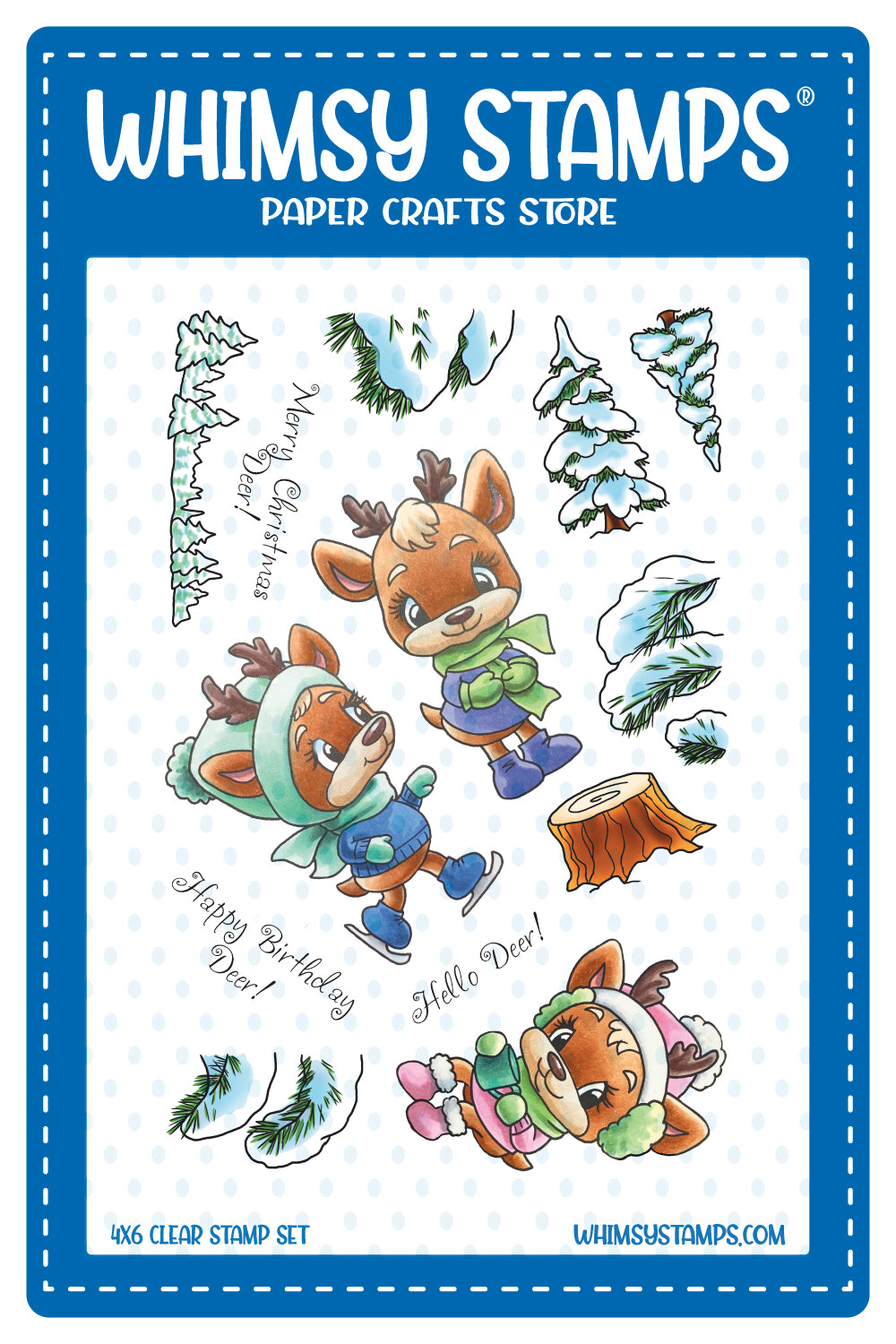 *NEW Hello Deer Clear Stamps - Whimsy Stamps