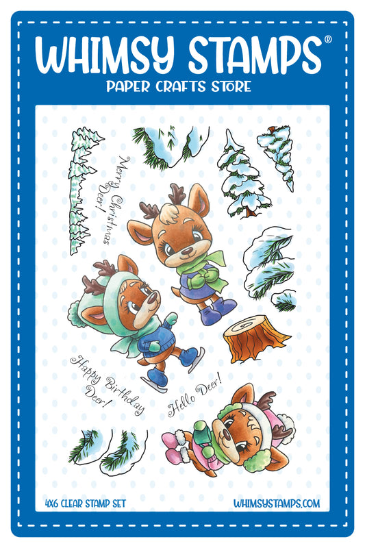 *NEW Hello Deer Clear Stamps - Whimsy Stamps