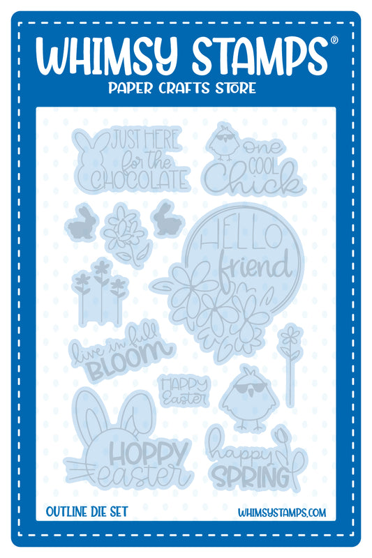 *NEW Hello Friend Outline Die Set - Whimsy Stamps