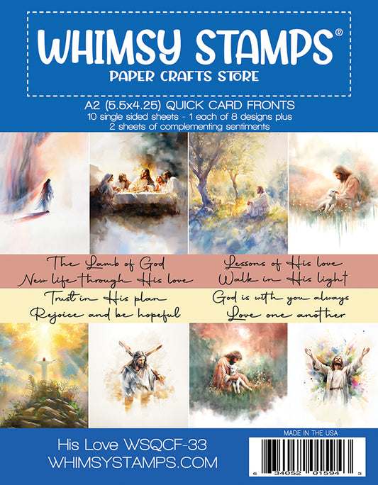 *NEW Quick Card Fronts - His Love - Whimsy Stamps