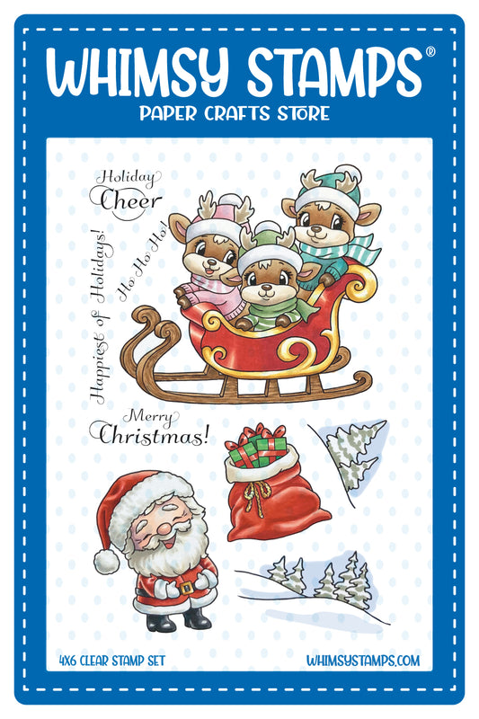*NEW Ho Ho Ho Deer Clear Stamps - Whimsy Stamps
