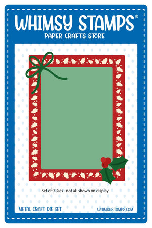 Holly Frame Die Set - Whimsy Stamps
