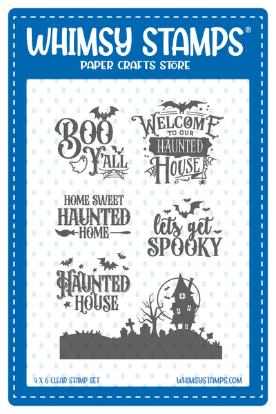 **NEW Home Sweet Haunted Home Clear Stamps - Whimsy Stamps