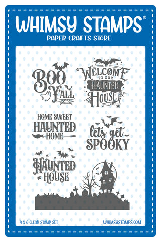 **NEW Home Sweet Haunted Home Clear Stamps - Whimsy Stamps