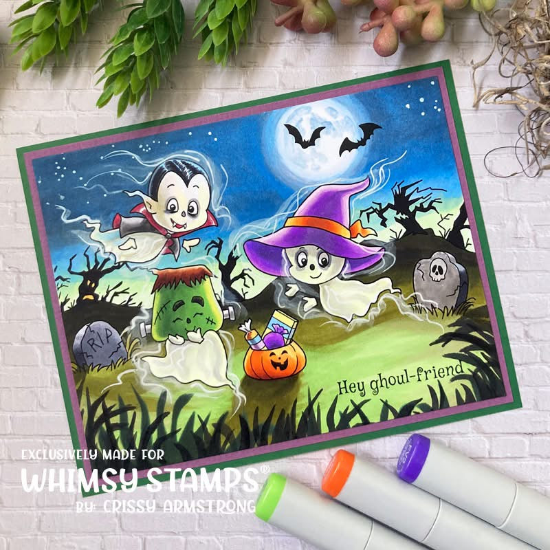 Ghost Party Clear Stamps - Whimsy Stamps