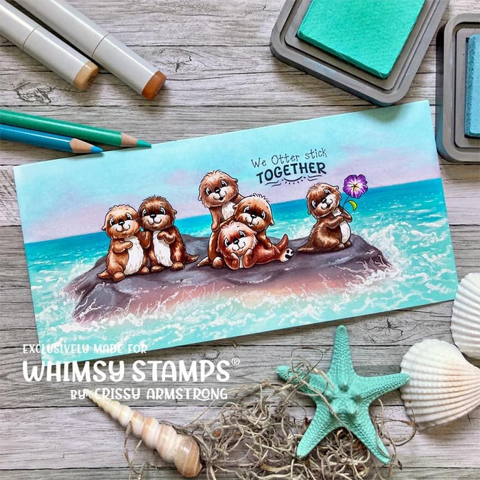 Otter Variety 2 Clear Stamps - Whimsy Stamps