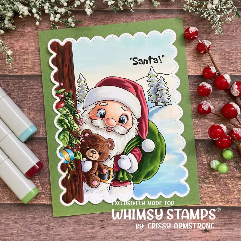Santa at the Door Clear Stamps - Whimsy Stamps