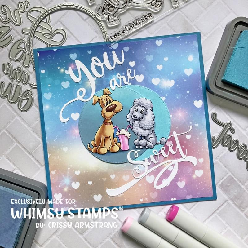 Doggie Valentine Friends Clear Stamps - Whimsy Stamps