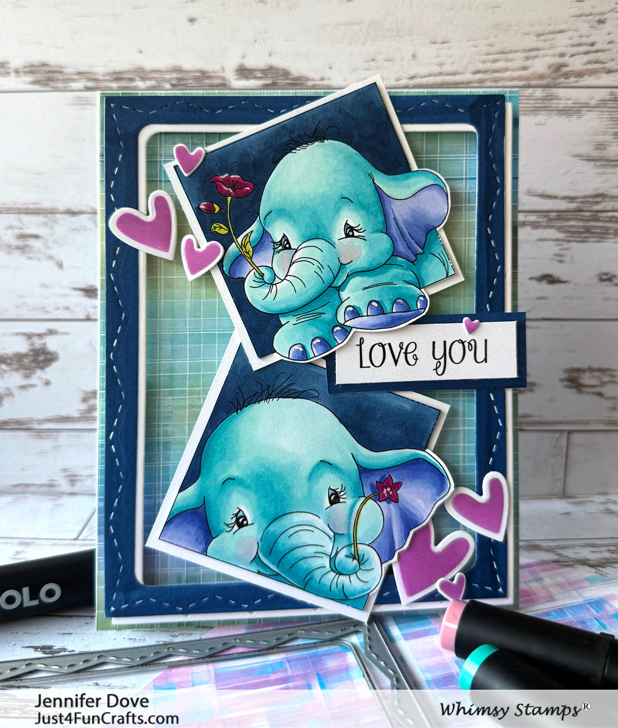 Ellie Summer Squares - Digital Stamp - Whimsy Stamps