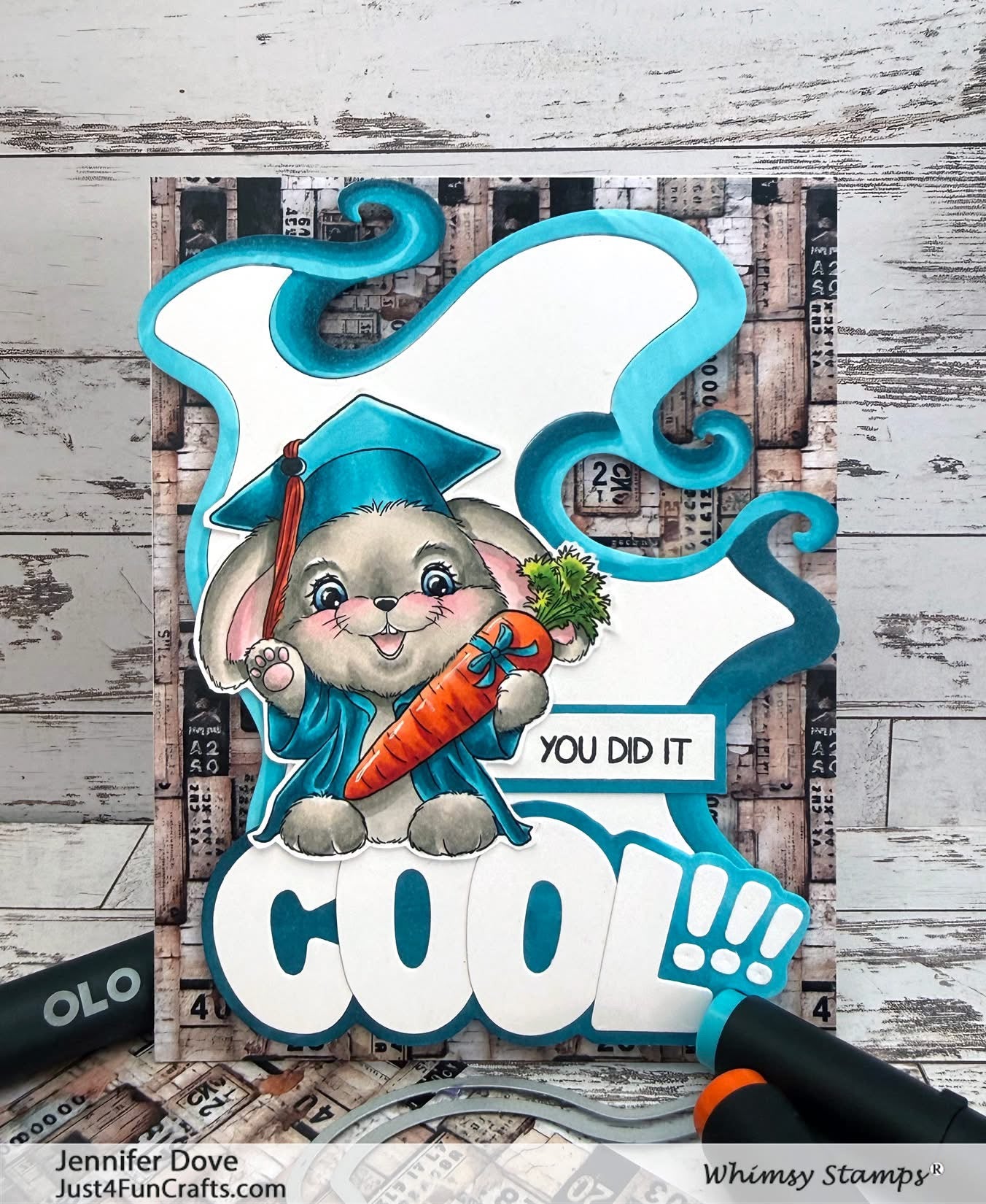 Graduation Bunny - Digital Stamp - Whimsy Stamps