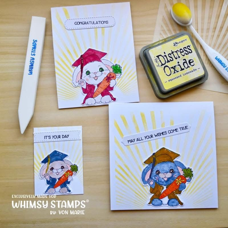 Graduation Bunny - Digital Stamp - Whimsy Stamps