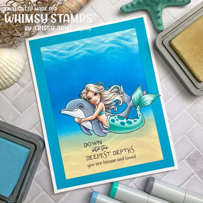 Mermaid Whispers NoFuss Masks - Whimsy Stamps