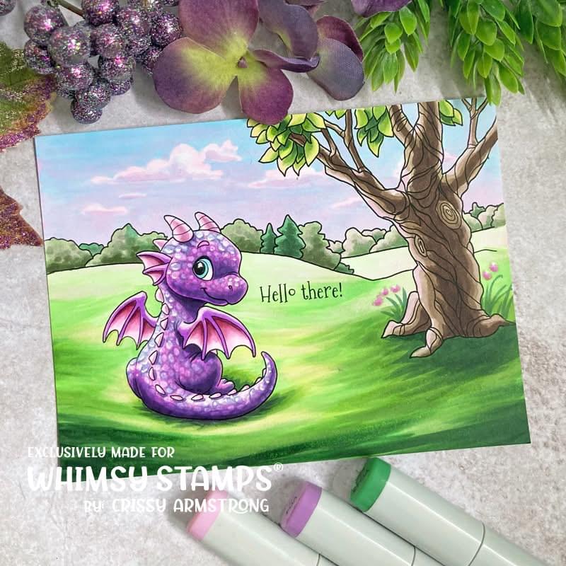 Dragon Birthdays Clear Stamps - Whimsy Stamps