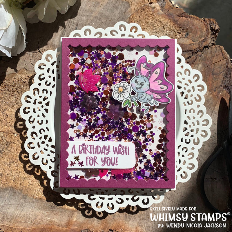 **NEW Butterfly Wishes Clear Stamps - Whimsy Stamps