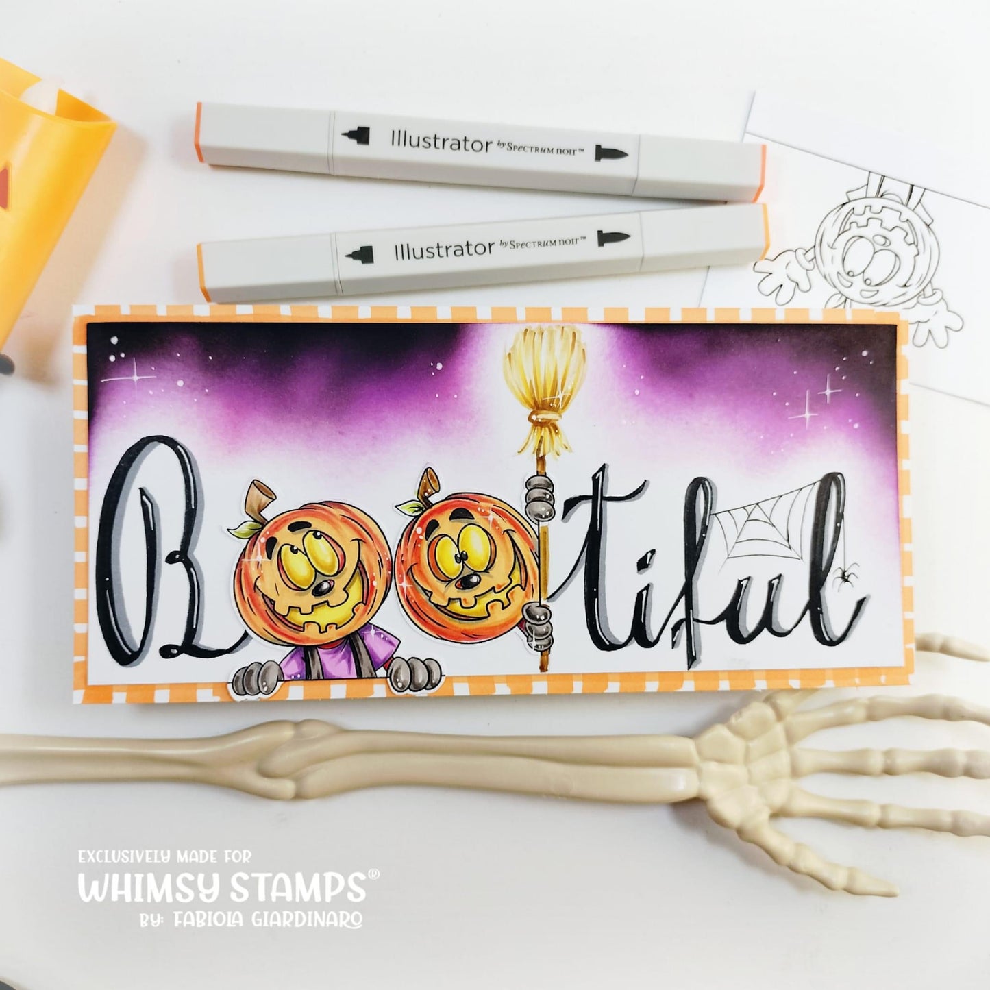 Peeking Pumpkins - Digital Stamp