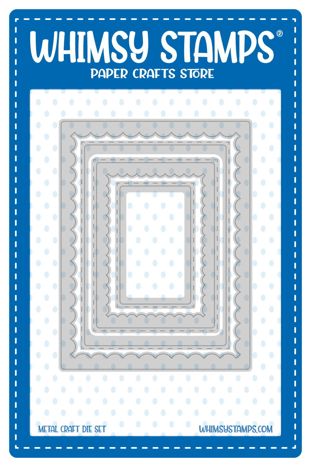 **NEW Inverted Scallops Rectangle Die Set - Whimsy Stamps