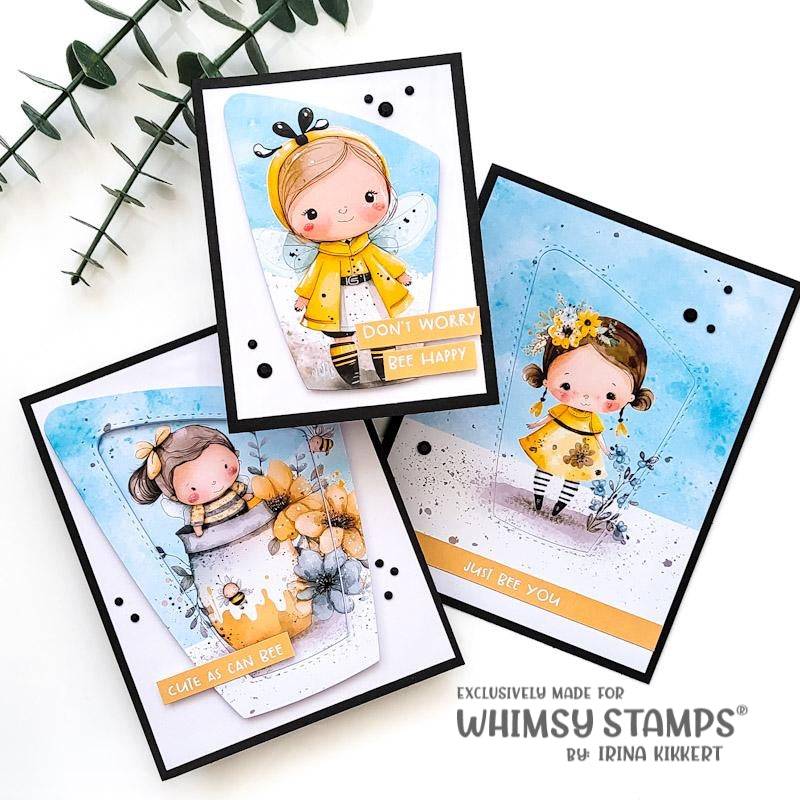 **NEW Quick Card Fronts - Bee Cute - Whimsy Stamps