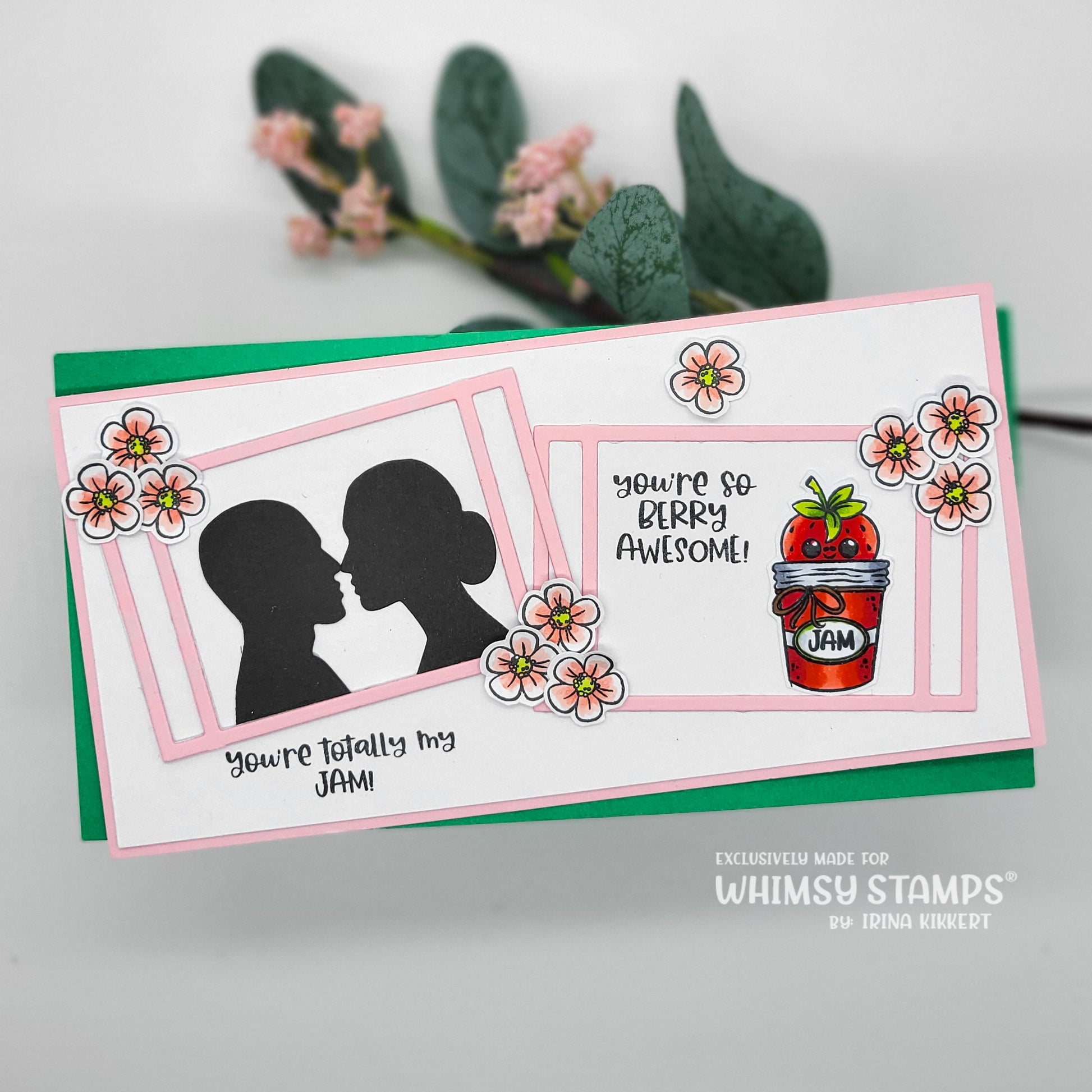 **NEW Sweet Strawberries Clear Stamps - Whimsy Stamps