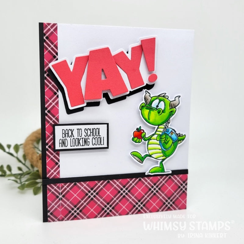 **NEW Back to School Dragons Clear Stamps - Whimsy Stamps