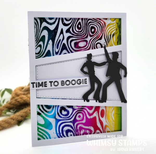 **NEW Toner Card Front Pack - Slimline Retro Groovy - Whimsy Stamps
