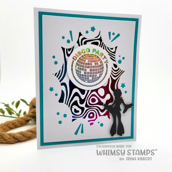 **NEW Toner Card Front Pack - Slimline Retro Groovy - Whimsy Stamps
