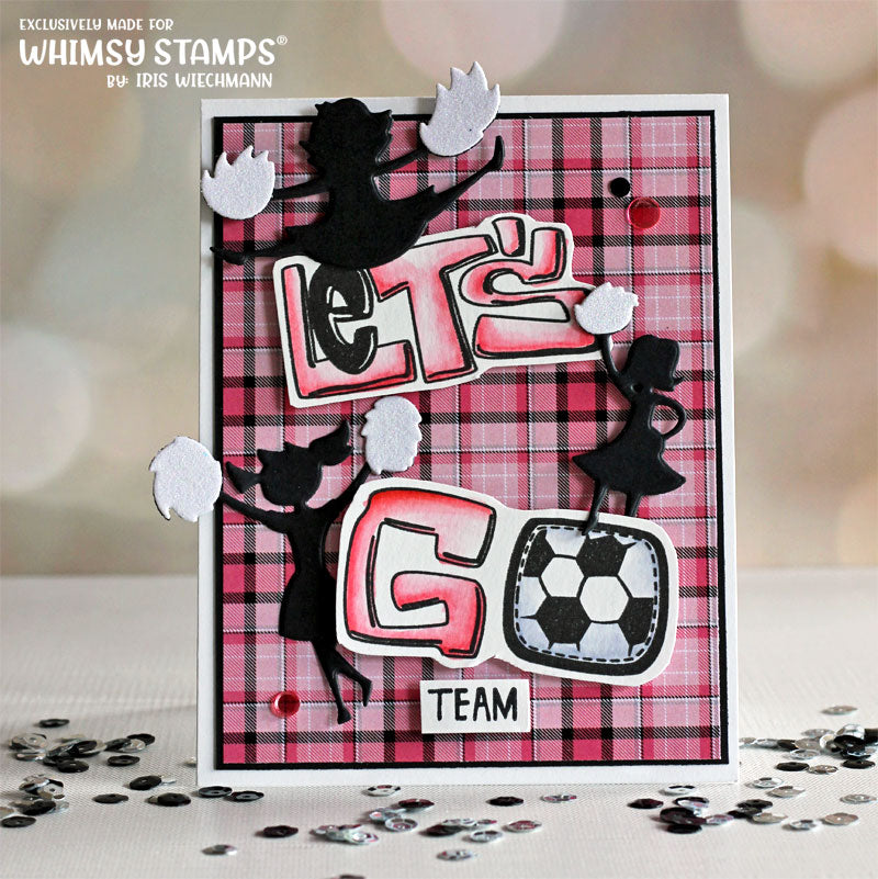 **NEW Let's Play Sports Clear Stamps - Whimsy Stamps