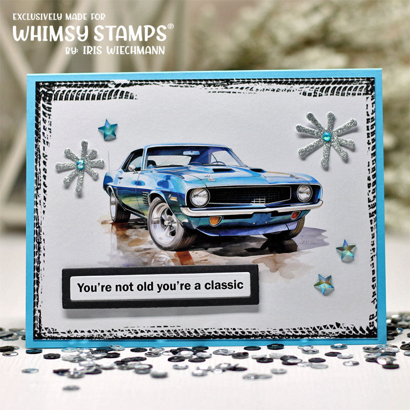 **NEW Quick Card Fronts - Classic Cars - Whimsy Stamps