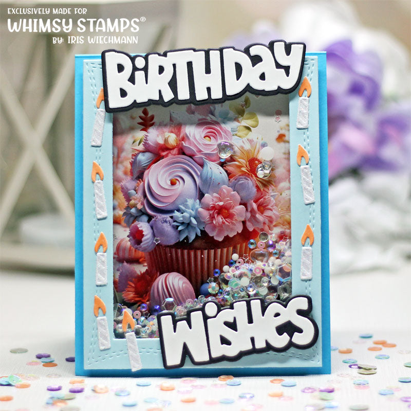 **NEW Birthday Wishes Word and Shadow Die Set - Whimsy Stamps