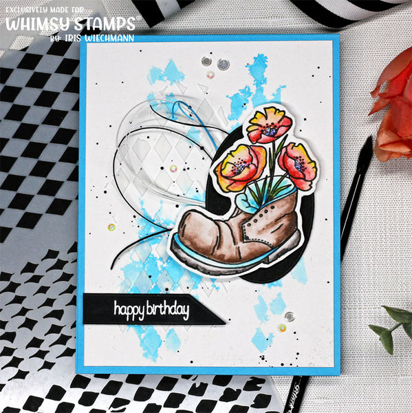 **NEW Harlequin 6x9 Stencil - Whimsy Stamps