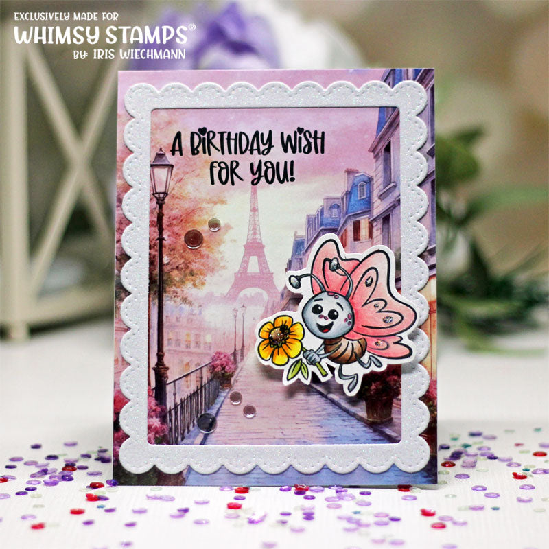 **NEW Butterfly Wishes Clear Stamps - Whimsy Stamps