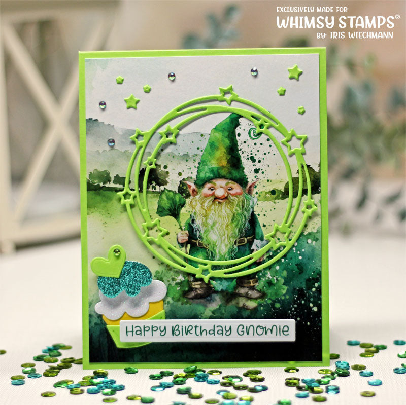 **NEW Quick Card Fronts - A2 Gnome Wishes - Whimsy Stamps