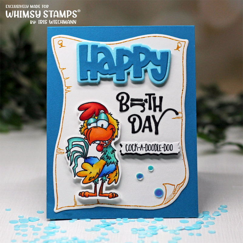 Rowdy Rooster Clear Stamps - Whimsy Stamps