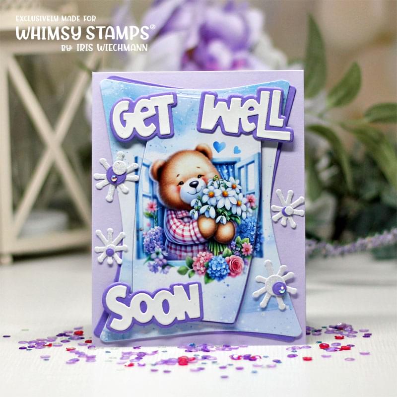 'Get Well Soon' Sentiments Metal Cutting Die - Card Making, Scrapbooking (E1)