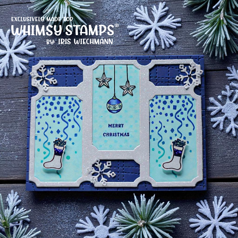 Terrific Tickets Shadows and Patterns Layering Stencil - Whimsy Stamps