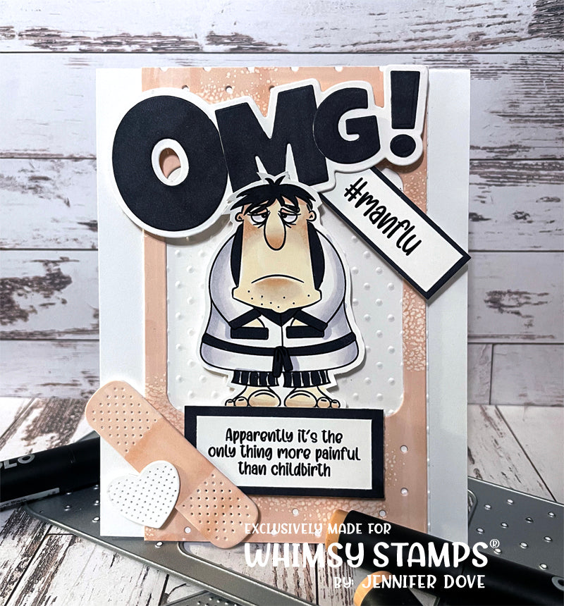 BooBoo Manflu Clear Stamps - Whimsy Stamps