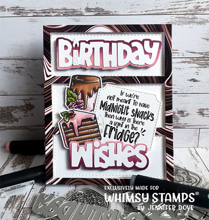 *NEW Random Funny Food Sentiments Clear Stamps - Whimsy Stamps