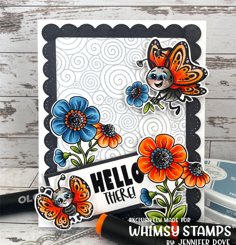 **NEW Butterfly Wishes Clear Stamps - Whimsy Stamps