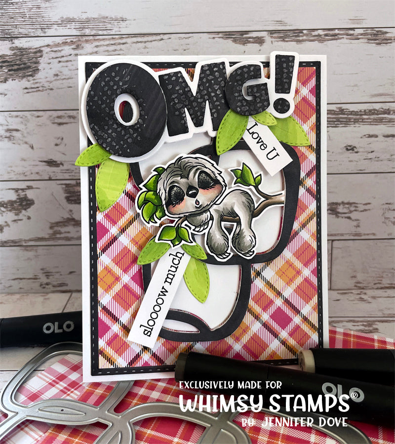 **NEW Sloth Moments Outlines Die Set - Whimsy Stamps