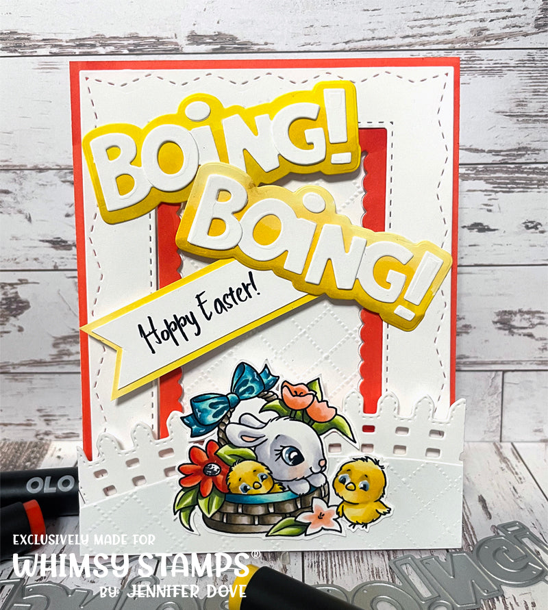 Boing! Word and Shadow Die Set - Whimsy Stamps