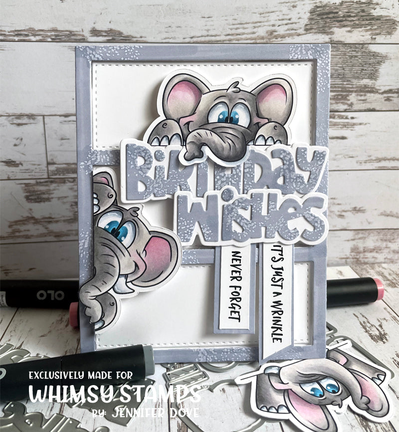 **NEW Elephantastic Outlines Die Set - Whimsy Stamps