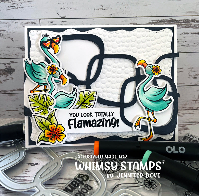 **NEW Flamingo Summer Clear Stamps - Whimsy Stamps