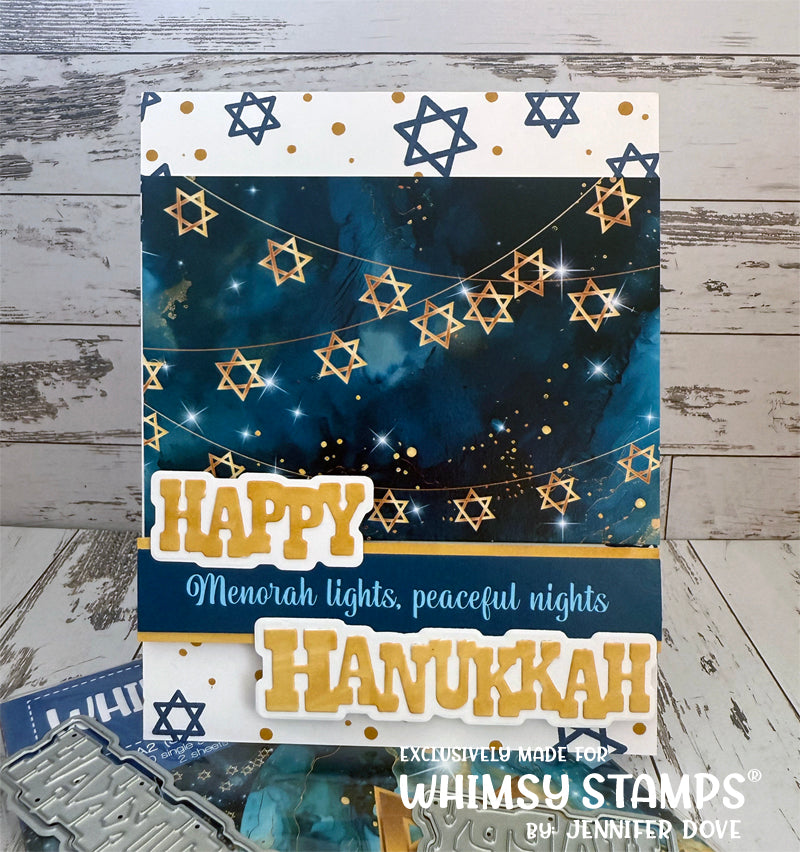 *NEW Happy Hanukkah Die Set - Whimsy Stamps