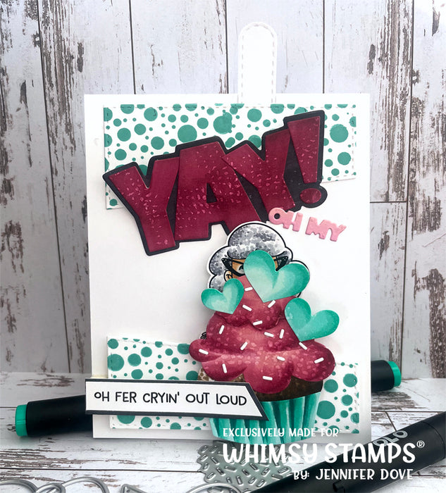 Yay Word and Shadow Die Set - Whimsy Stamps