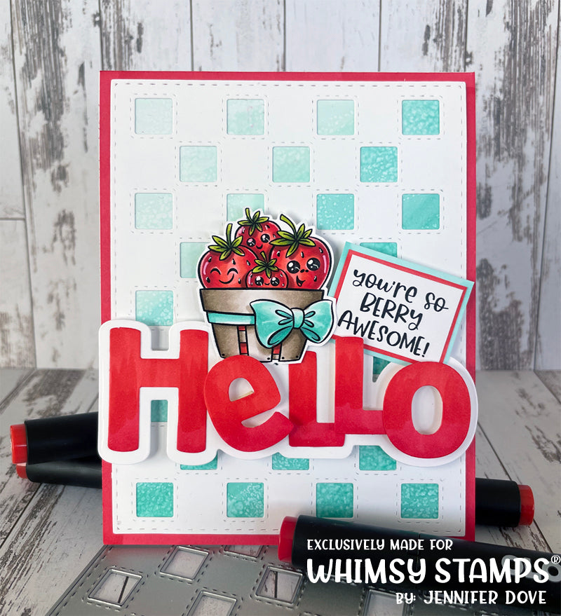 **NEW Sweet Strawberries Clear Stamps - Whimsy Stamps