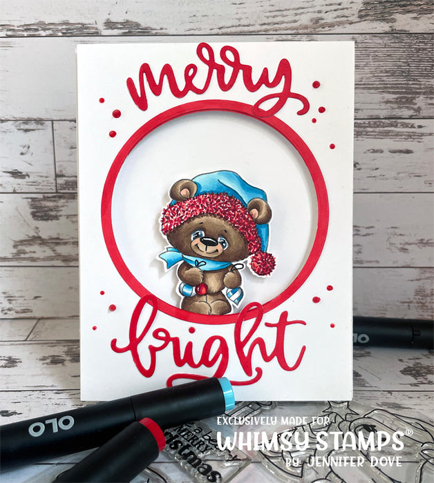 **NEW Teddy Bear Christmas Eve Clear Stamps - Whimsy Stamps