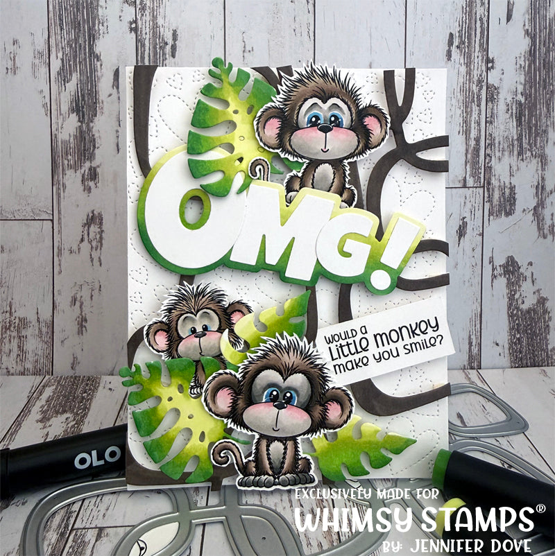 Adorable Monkeys Clear Stamps - Whimsy Stamps