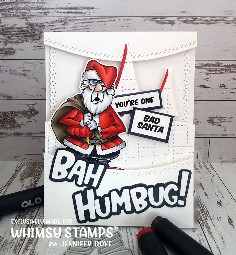 Bad Santa Clear Stamps - Whimsy Stamps