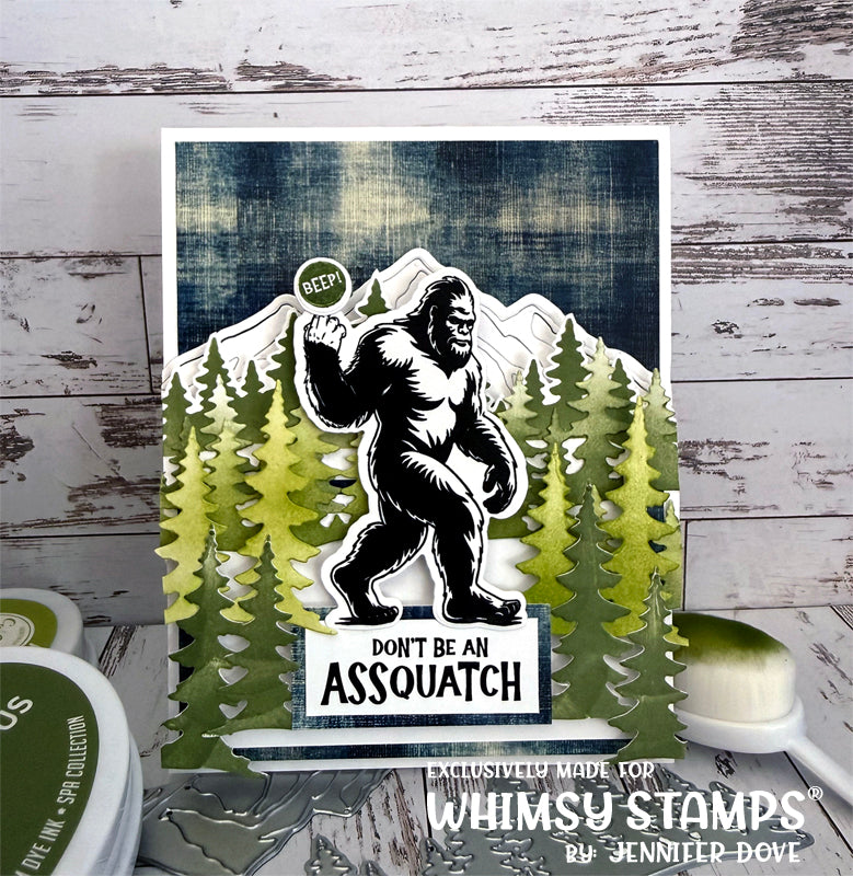 Big Foot Assquatch Clear Stamps - Whimsy Stamps